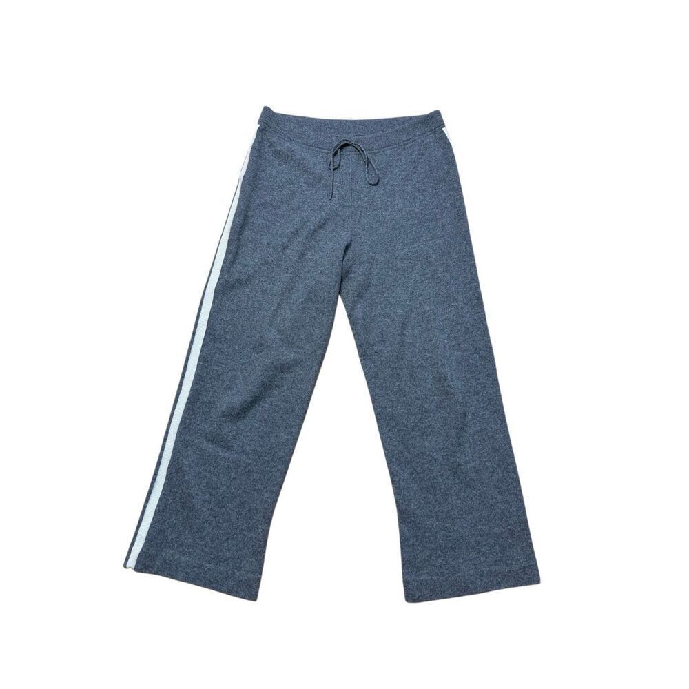 TSE Cashmere Gray Side Stripe Palazzo Lounge Pants Large